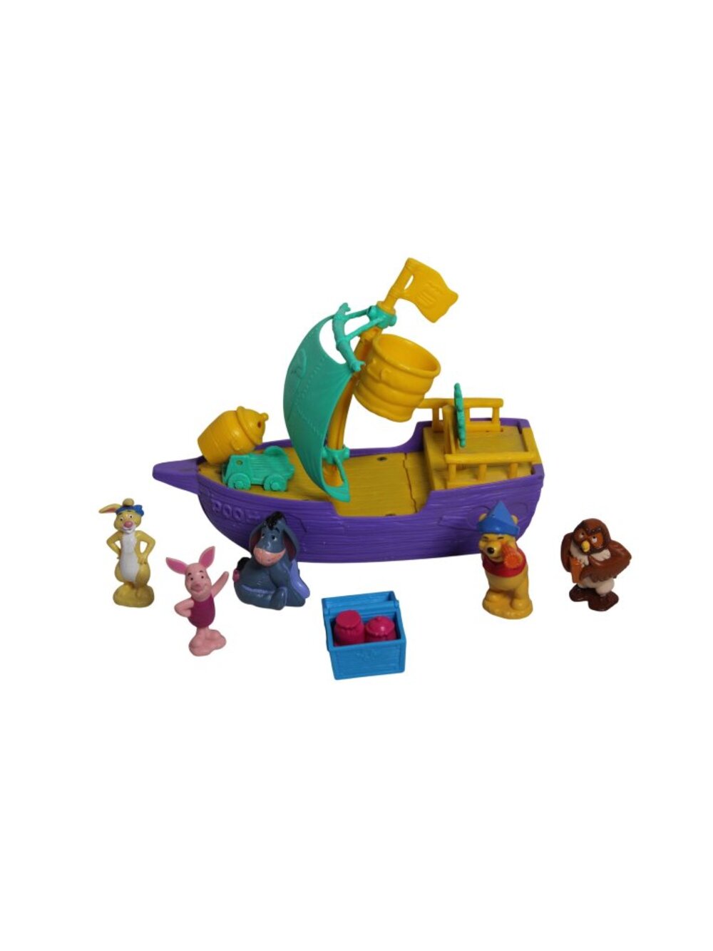 1990’s Disney Winnie the Pooh Pirate Ship with Accessories Vintage